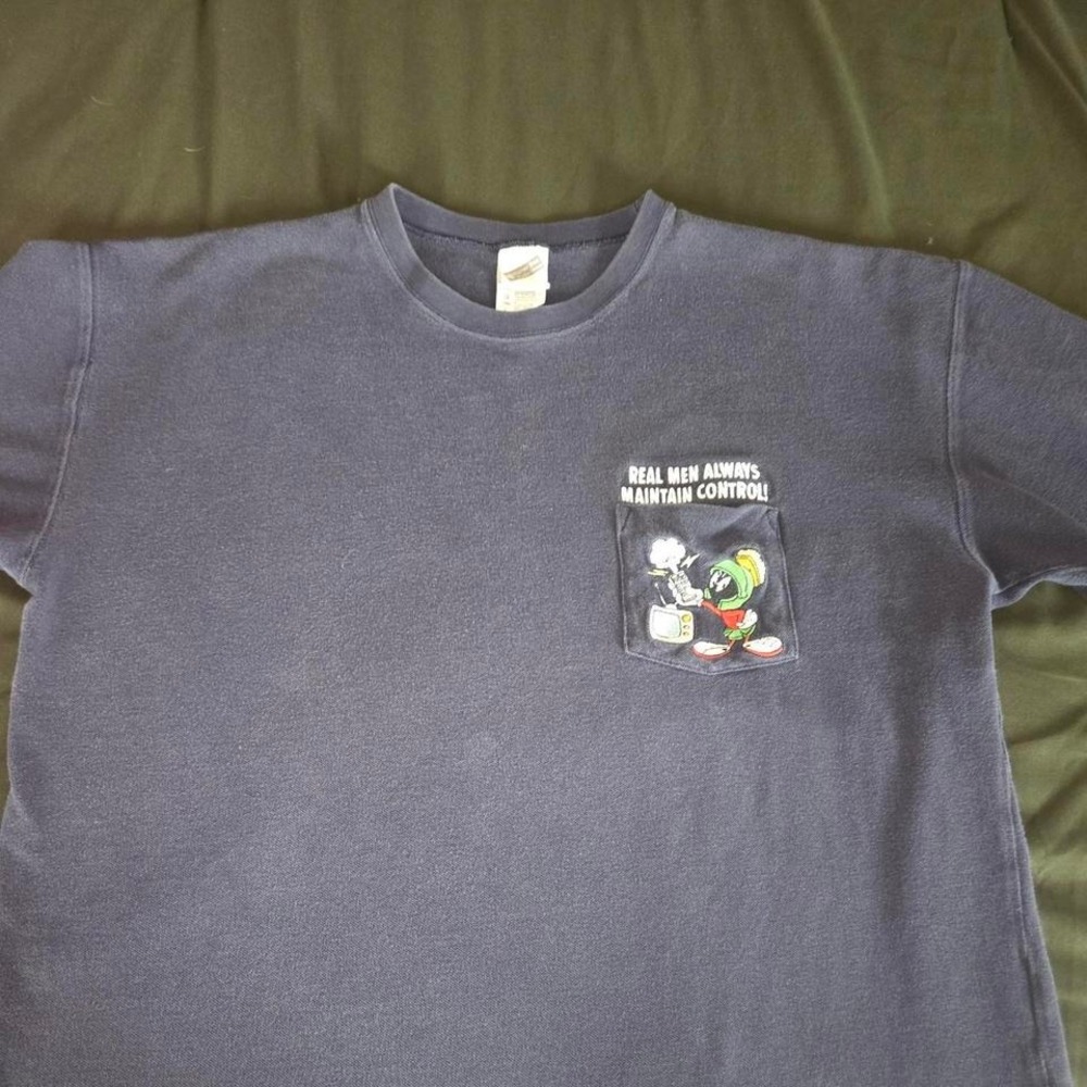 Vintage Marvin The Martian Pocket Shirt "Real Men Always Maintain Control